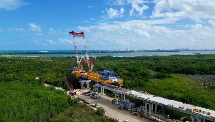 Avances Satisfactorios Puente Nichupte de Cancun sera Inaugurado en Verano Anuncia Presidente AMLO tras Inspeccionar Tren Maya 1