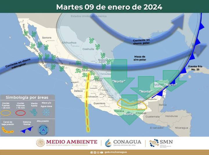 Clima en Quintana Roo: Impacto del Frente Frío No. 25