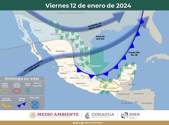 Clima en Quintana Roo: Impacto del Frente Frío No. 26 con Cambios Significativos