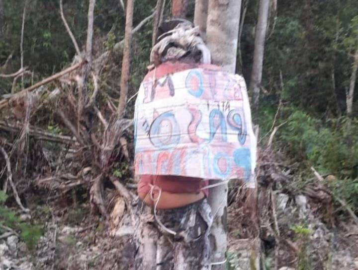 Descubrimiento de Cuerpo con Mensaje de Amenaza por Narcotrafico en Tulum 1