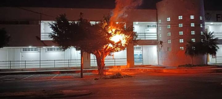 Despliegue de Autoridades tras Incendio en las Inmediaciones de la Fiscalía en Chetumal