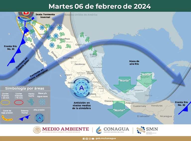 Advertencia del SMN: Evento del Norte Afectará la Península de Yucatán y Regiones Circundantes