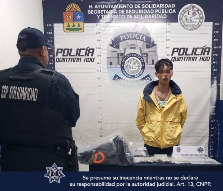 Arrestan a Individuo por Tráfico de Drogas en Playa del Carmen