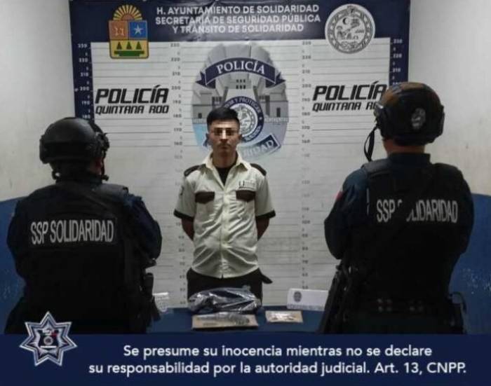 Arrestan a individuo armado tras incidente vial en Playa del Carmen