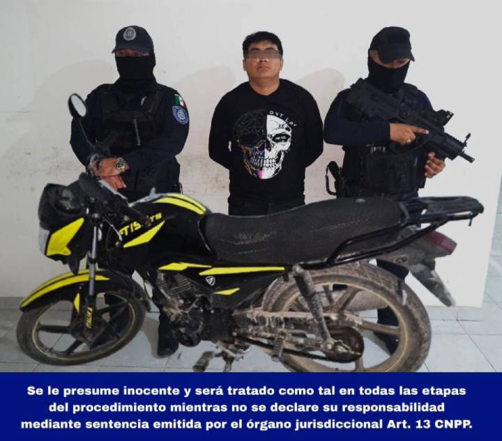 Captura en Tulum: Motocicleta Sospechosa y Sujeto Detenido