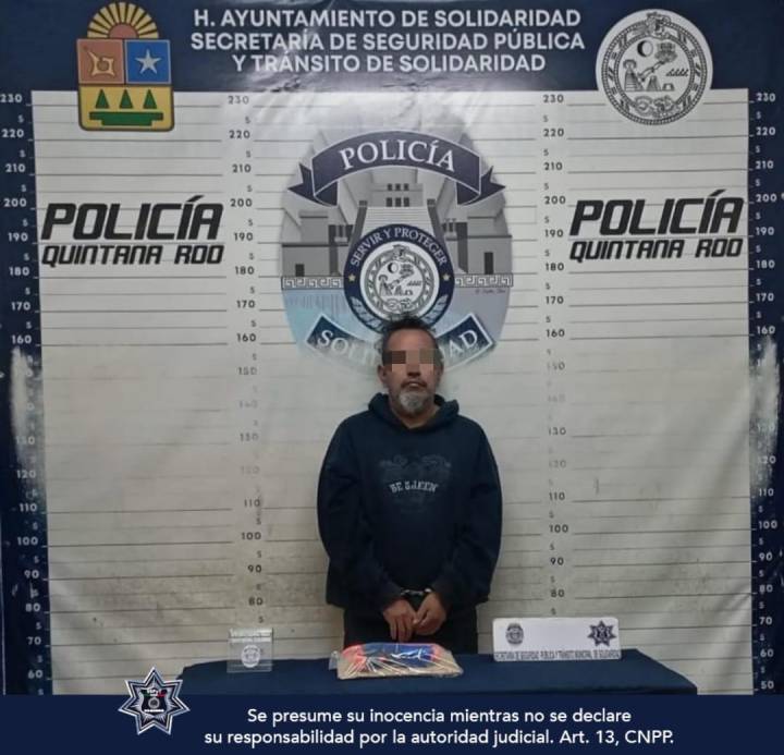 Capturan a sospechoso por amenaza con supuesto arma y daño a vehículo en Playa del Carmen