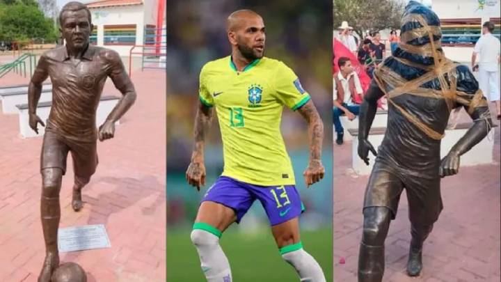Controversia en Brasil: Estatua de Daniel Alves Vandalizada en Juazeiro