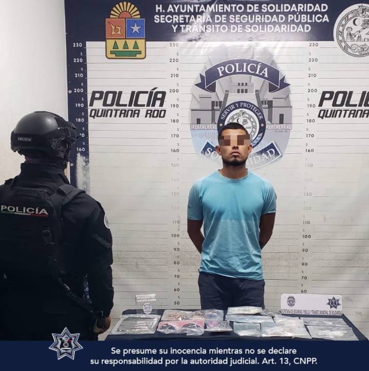 Éxito del Operativo Policial: Capturado Individuo y Decomisadas Drogas en Playa del Carmen