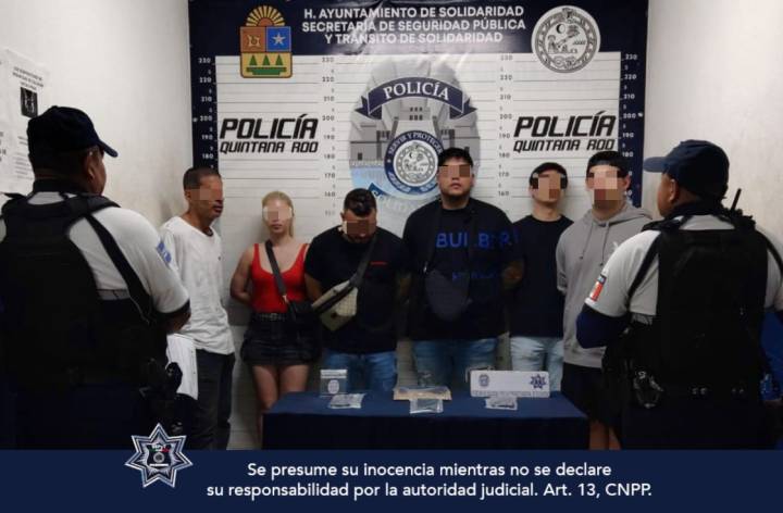 Detenidas 6 personas y asegurada arma de fuego en Playa del Carmen