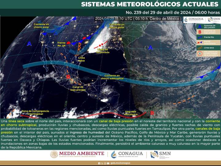 Alerta por remolinos marinos en costas de Quintana Roo