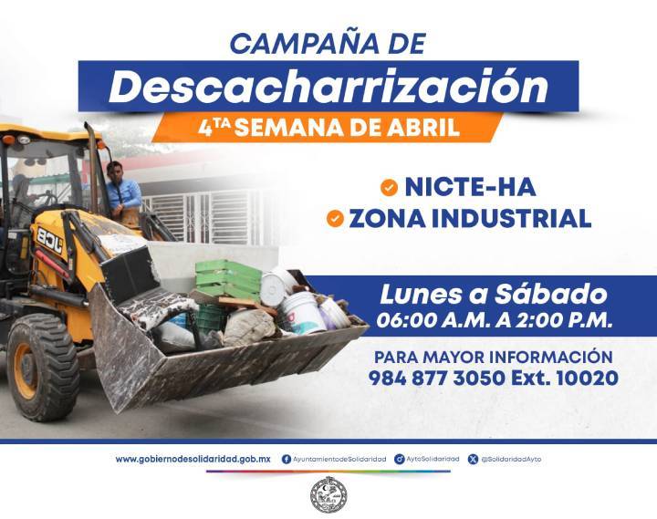 Campaña de Limpieza en Nicte-Ha y Zona Industrial