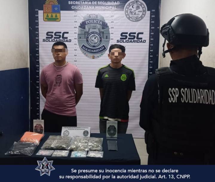 Detenidas dos personas en Playa del Carmen por posible narcomenudeo