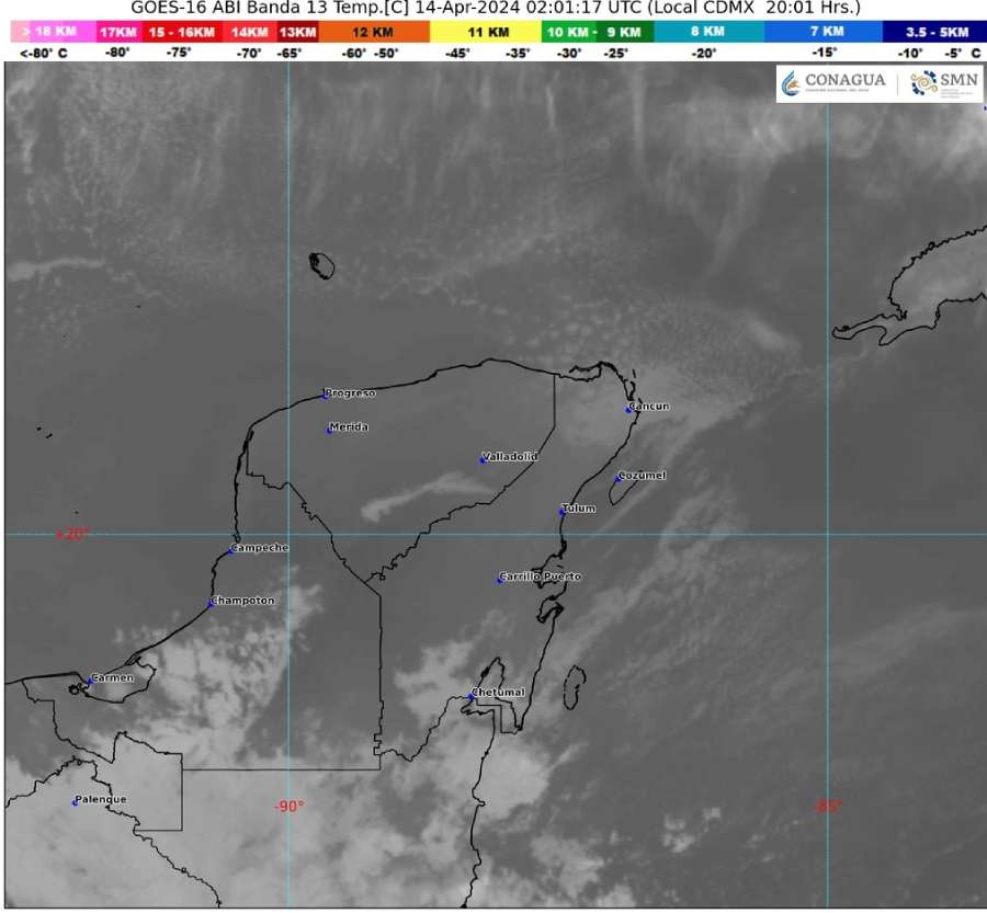 Intervalos de chubascos y calor para Quintana Roo (2)