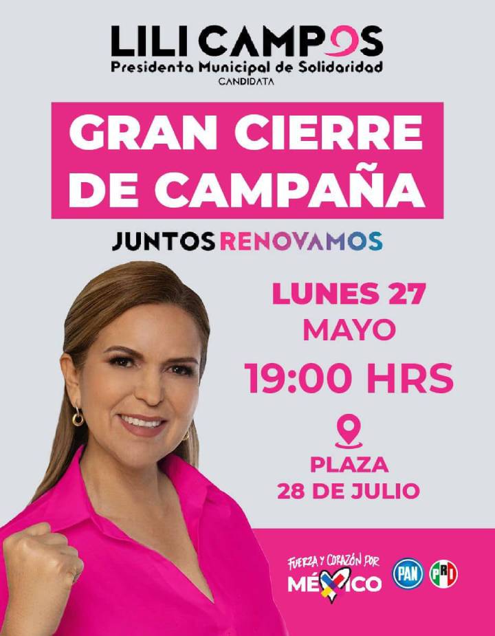 Convocatoria de Lili Campos para la Conclusión de su Campaña