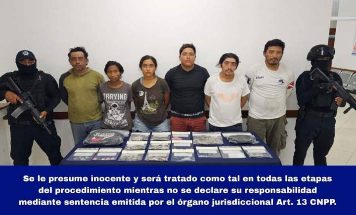 Golpe al Narcotráfico en Cozumel: Seis Presuntos Traficantes Tras las Rejas