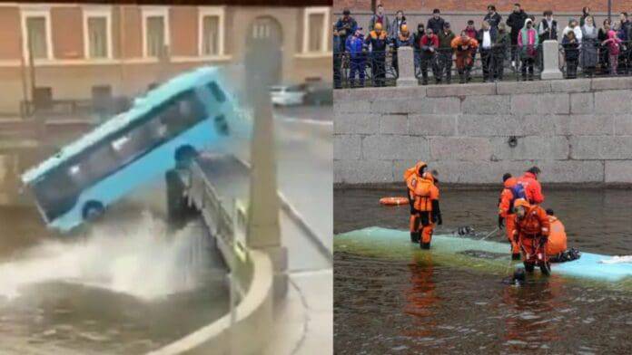 Tragedia en San Petersburgo: Autobús se Sumerge en el Río con Pasajeros a Bordo