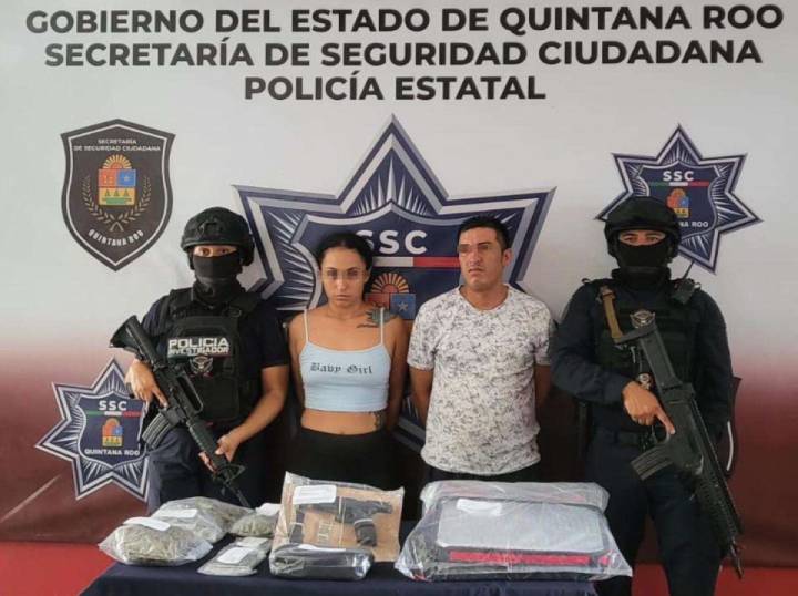 Capturan a Pareja por Presunto Narcotráfico en Cancún