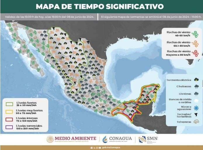 Clima en Quintana Roo: Pronostican Lluvias Intensas