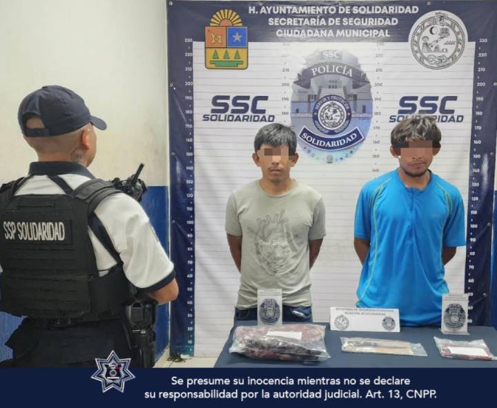 Detenidos dos hombres por robo en Playa del Carmen