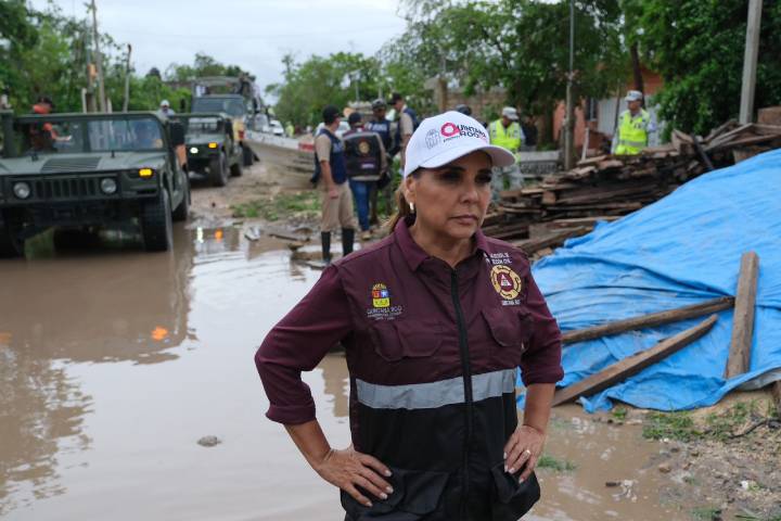 Mara Lezama visita colonias afectadas por Beryl en Tulum 1