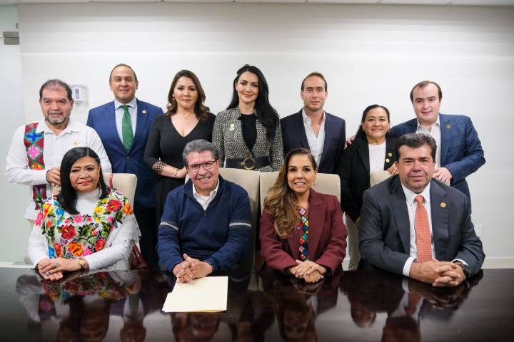 Mara Lezama y Ricardo Monreal dialogan con legisladores federales sobre el bienestar de Quintana Roo