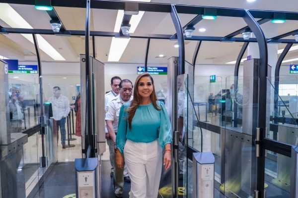 Aeropuerto de Cancún es el primero del país en implementar pasaportes electrónicos: Mara Lezama