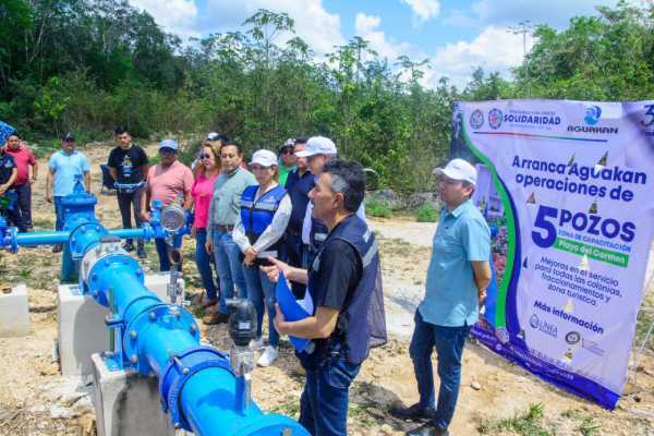 Alcaldesa de Solidaridad inaugura nuevos pozos de captacion de agua potable para mejorar el suministro en la ciudad 1