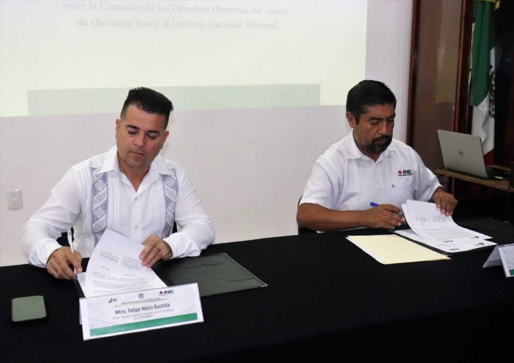 Alianza colaborativa entre INE y Comision de Derechos Humanos en Quintana Roo 2