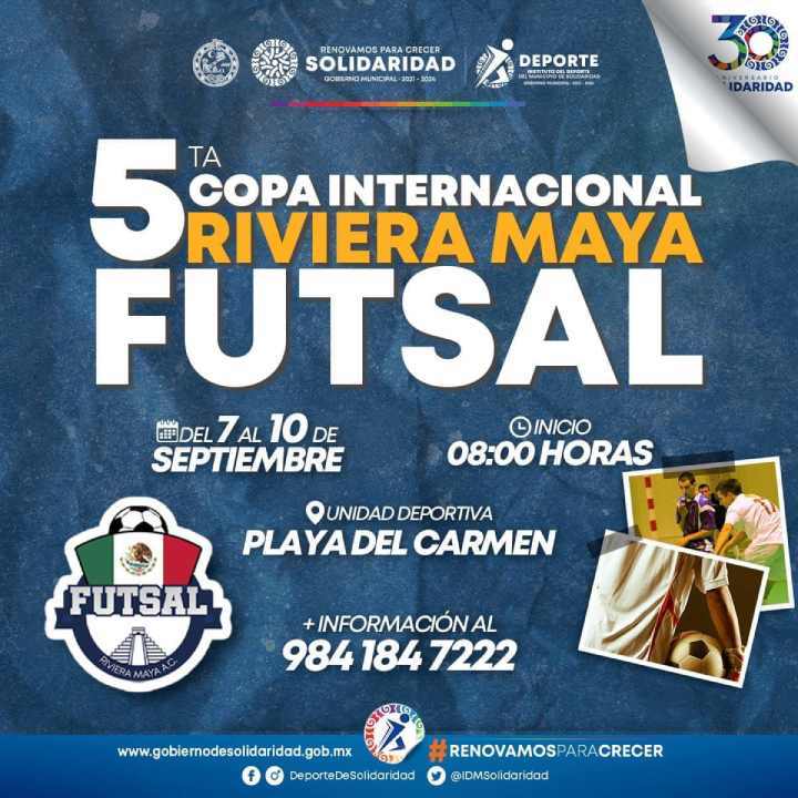 Arranca con Emoción la 5ª Copa Internacional de Futsal Riviera Maya 2023