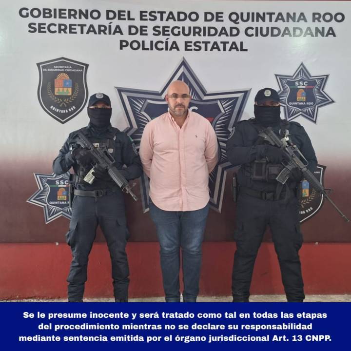 Arrestan a Individuo por Ocultar Vehículo Robado Tras Incidente en Avenida Cancún