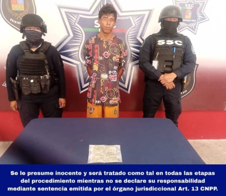 Arresto por Posesión de Drogas en Área Residencial de Chetumal