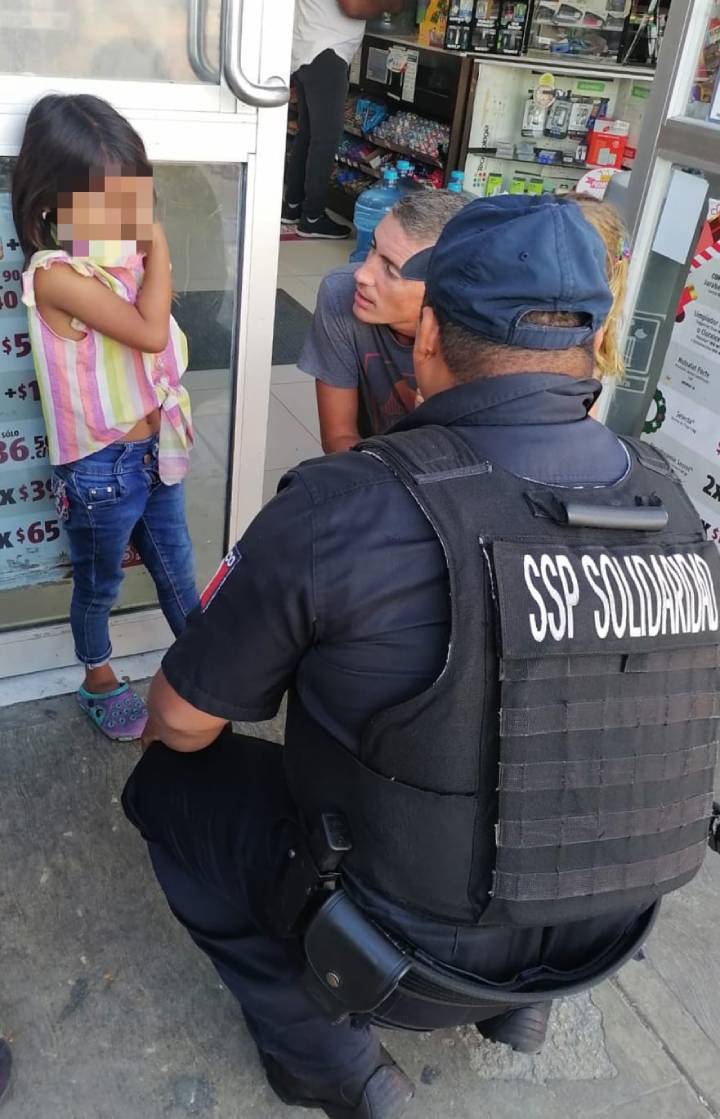 Atención y Resguardo a Menor Extraviada por la Policía Municipal de Playa del Carmen