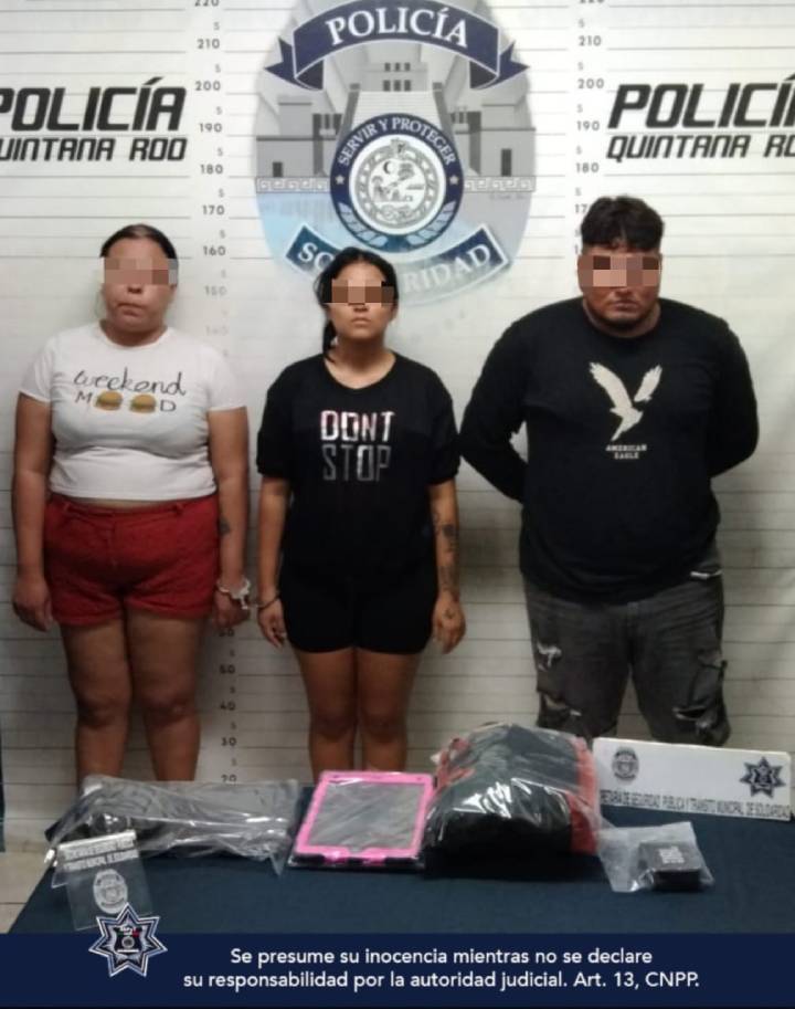 Capturados Tres Individuos por Hurto de Dispositivos Electrónicos en Playa del Carmen