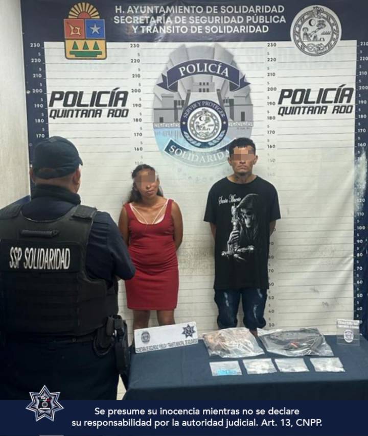 Capturados dos individuos con sustancias ilegales en Playa del Carmen