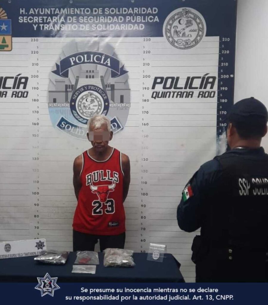 Capturan a Individuo con Sustancias Ilegales en Playa del Carmen