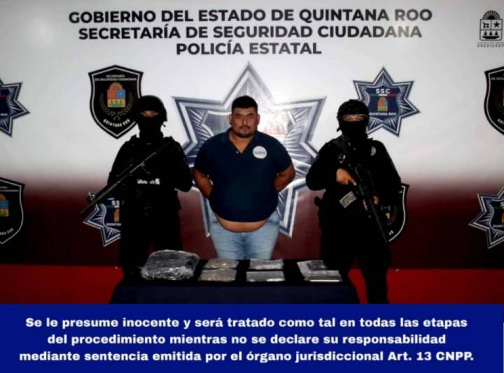 Capturan a Sospechoso con Drogas en Cancún tras Incidente de Tráfico