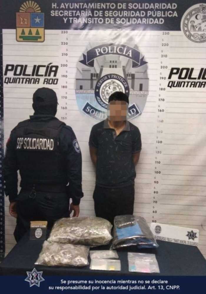 Cinco Narcotraficantes Arrestados y Diversas Drogas Decomisadas en Playa del Carmen 1