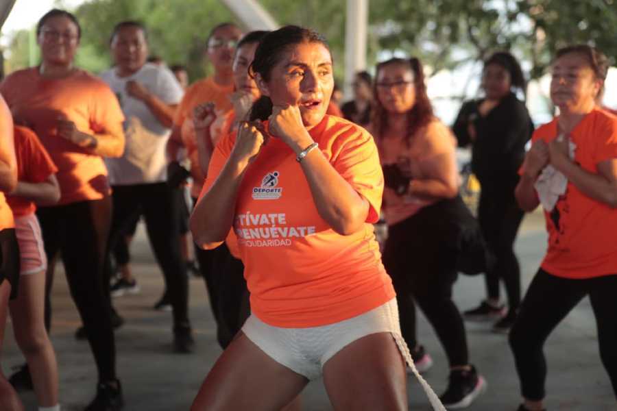 Circuito funcional en la Megaclase Naranja de Solidaridad Qroo, un éxito en la lucha contra la violencia de género