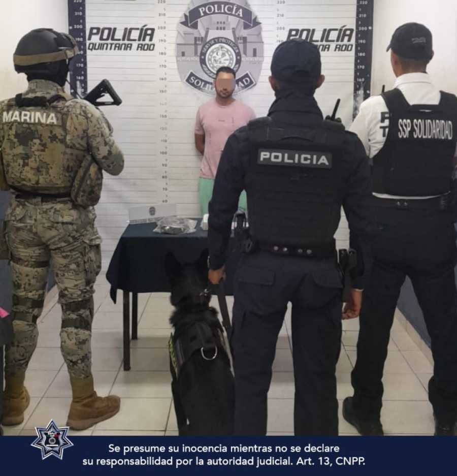 Ciudadano estadounidense detenido en Playa del Carmen por tráfico de drogas