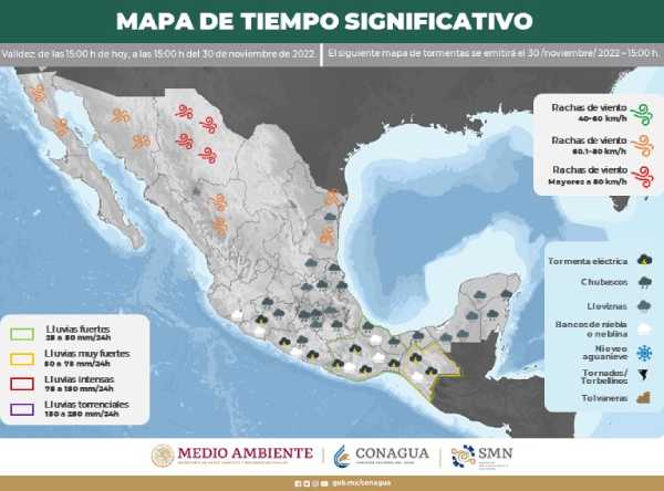 Clima Quintana Roo: está parcialmente nublado con chubascos