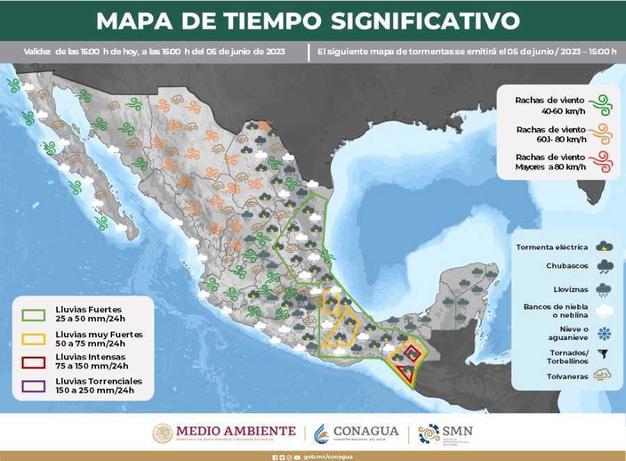 Clima en Quintana Roo Advertencia de fuertes lluvias emitida por el SMN 1