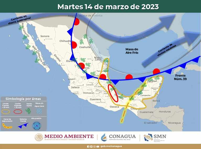 Clima en Quintana Roo_ Advierte SMN sobre ingreso del Frente Frio No. 39