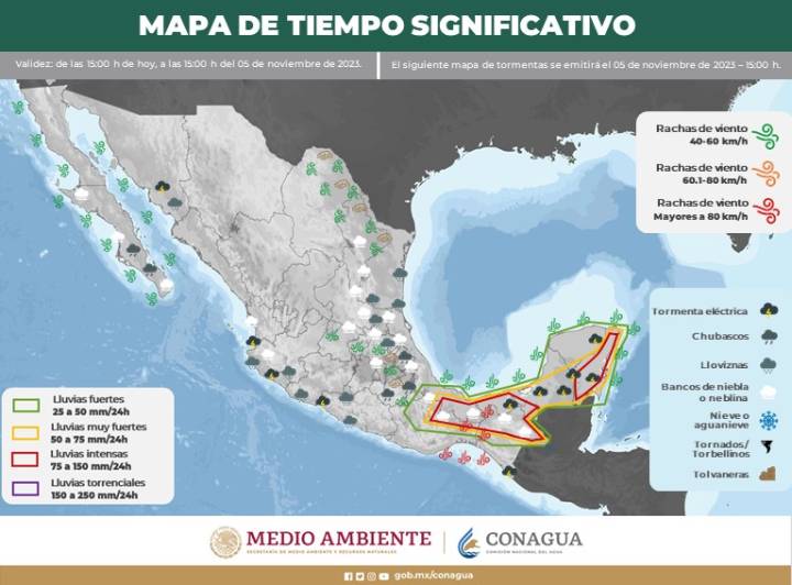 Clima en Quintana Roo: Alerta por Lluvias Intensas en el Sur del Estado