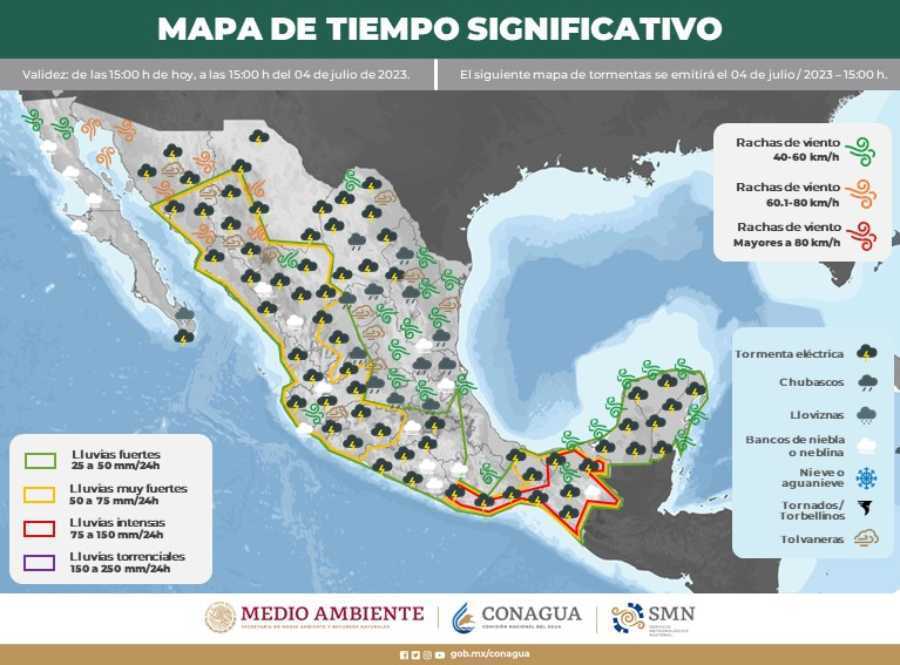 Clima en Quintana Roo Anuncian la llegada de la Onda Tropical No.10 a la Region 1