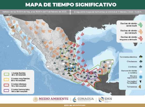 Clima en Quintana Roo Fin de semana con lluvias intensas y vientos fuertes 2