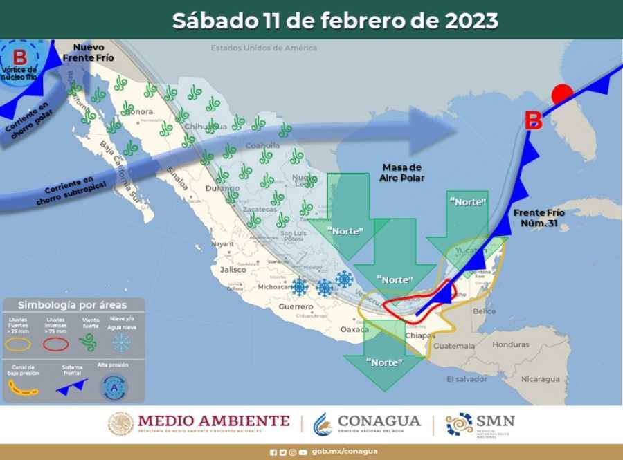 Clima en Quintana Roo: Fin de semana con lluvias intensas y vientos fuertes