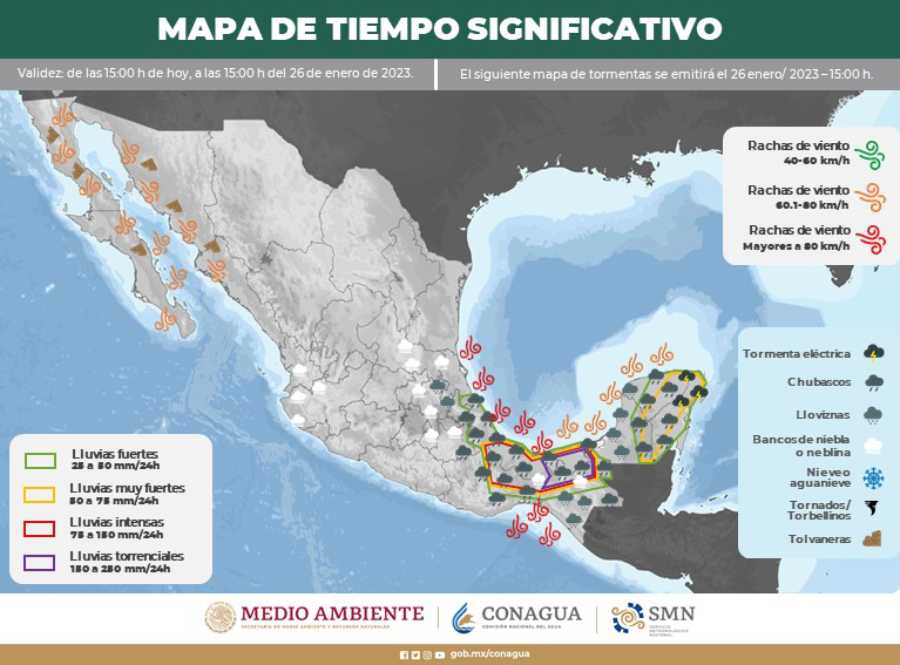 Clima en Quintana Roo: Frente Frío No. 27 provocará lluvias intensas