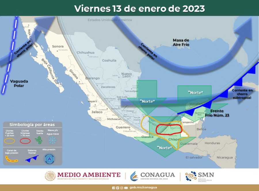 Clima en Quintana Roo: Frente Frío causa lluvias fuertes