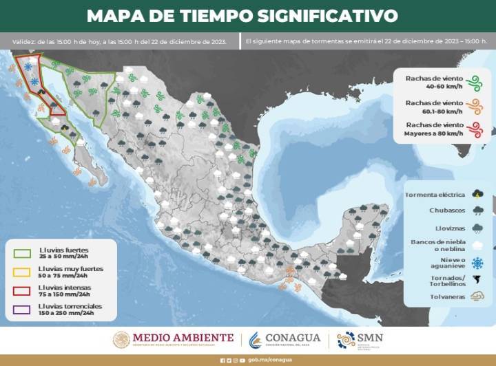Clima en Quintana Roo Impacto del Frente Frio No. 19 1