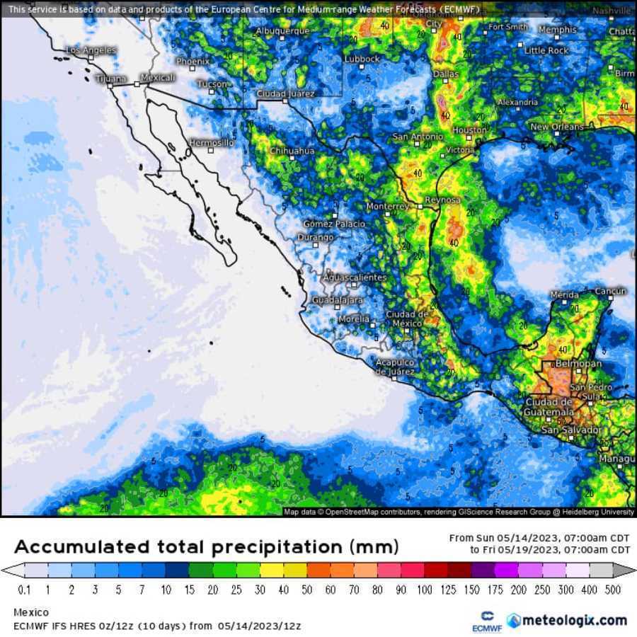 Clima en Quintana Roo Intervalos de lluvias pronosticados 2